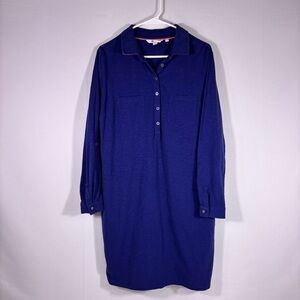Boden Royal Blue Long Sleeve Shift Dress Size 10P